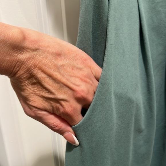 NWT Eddie Bauer Aster 7 Days crossover dark  seafoam green Dress Large L pockets - Picture 8 of 12